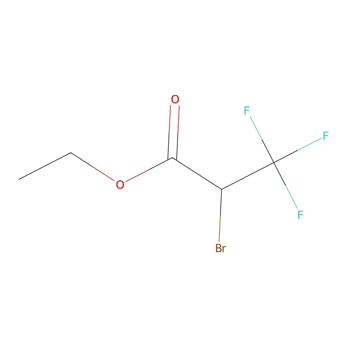 Ethyl 2-bromo-3,3,3-trifluoropropanoate molecular structure, CAS 108221-68-7