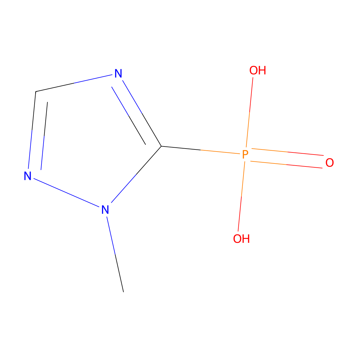 (1-methyl-1H-1,2,4-triazol-5-yl)phosphonic acid molecular structure, CAS 108223-10-5