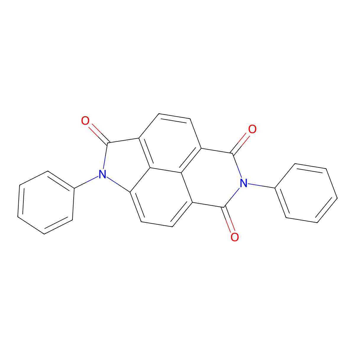 1,6-diphenyl-1H-indolo[5,4,3-def]isoquinoline-2,5,7(6H)-trione molecular structure, CAS 108223-27-4