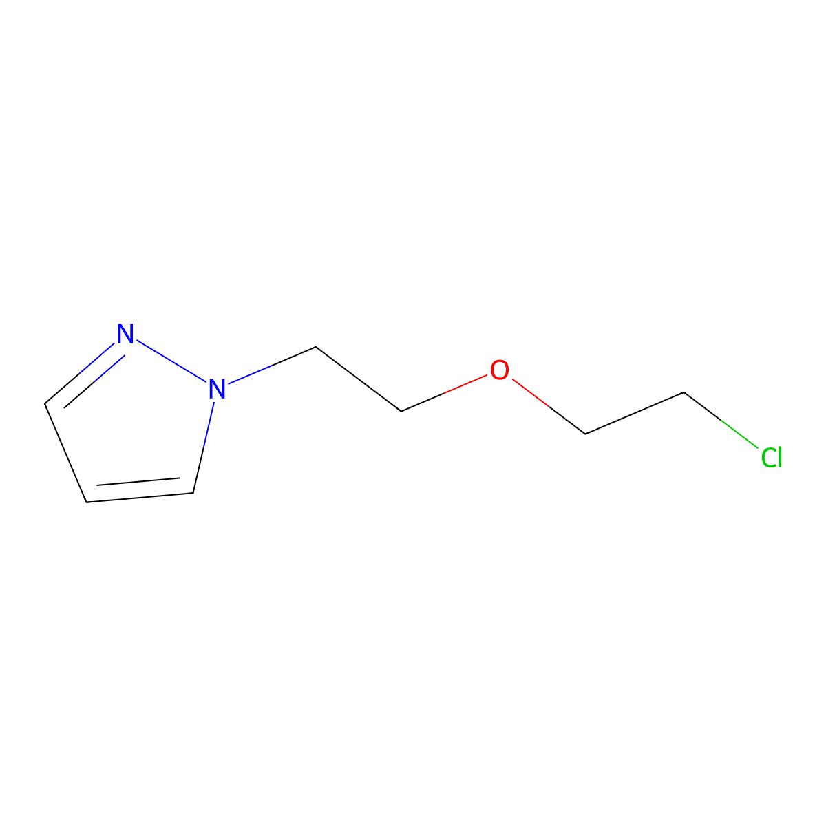 1-[2-(2-Chloro-ethoxy)-ethyl]-1H-pyrazole molecular structure, CAS 108223-75-2