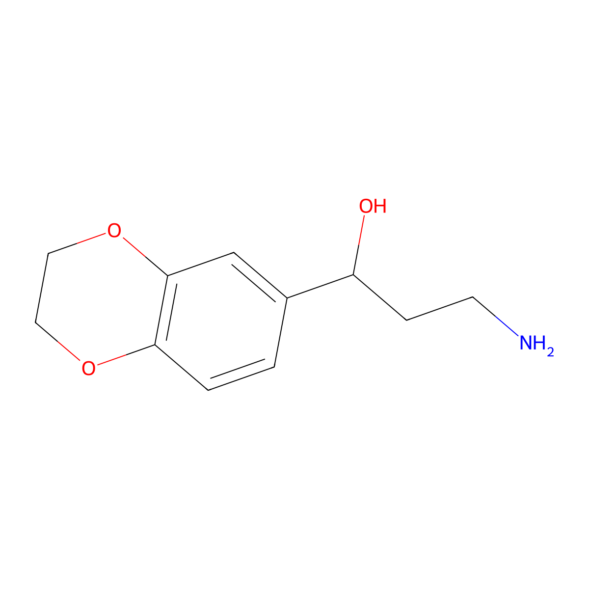 3-Amino-1-(2,3-dihydro-1,4-benzodioxin-6-yl)propan-1-ol molecular structure, CAS 1082242-01-0