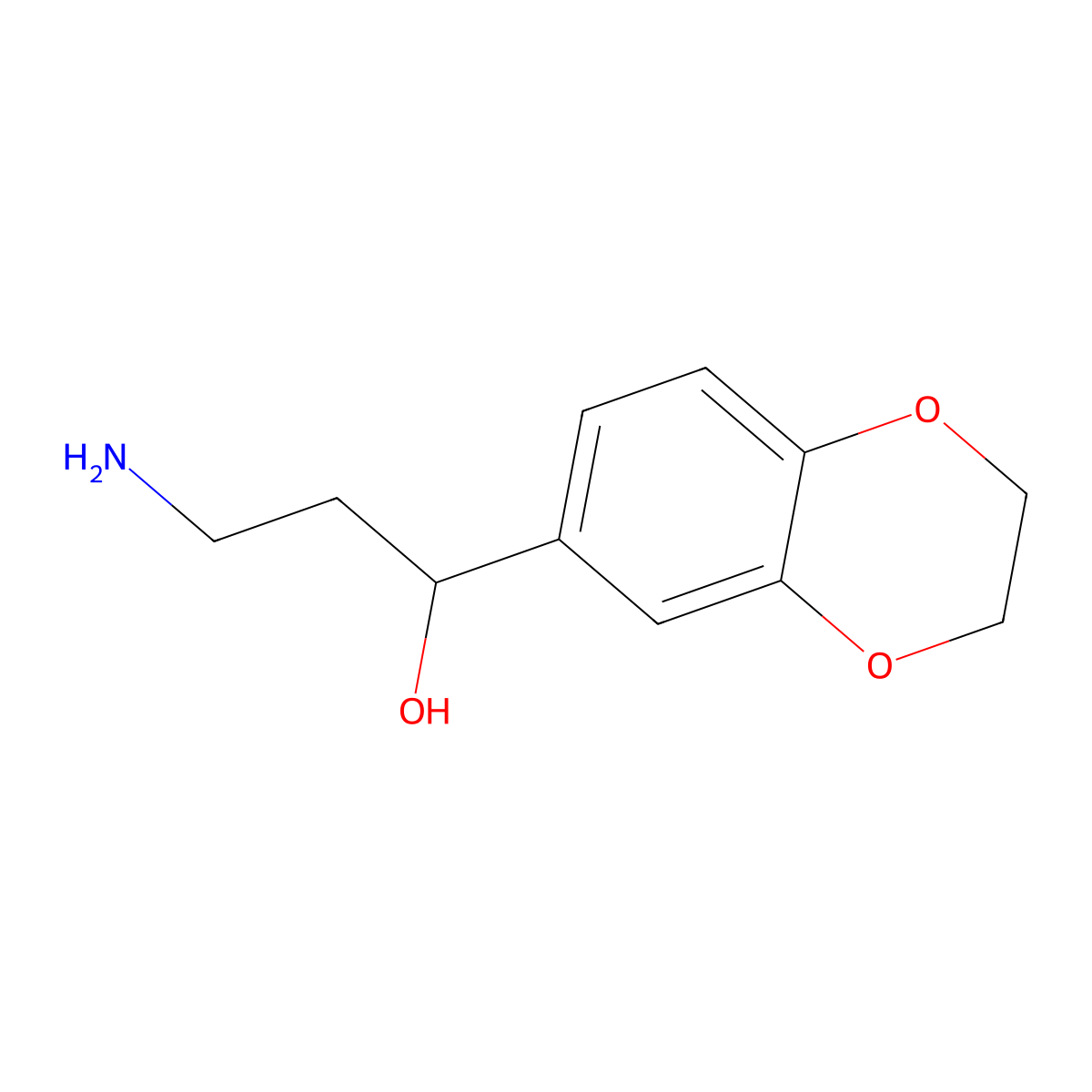 3-Amino-1-(2,3-dihydro-1,4-benzodioxin-6-yl)propan-1-ol molecular structure, CAS 1082242-01-0