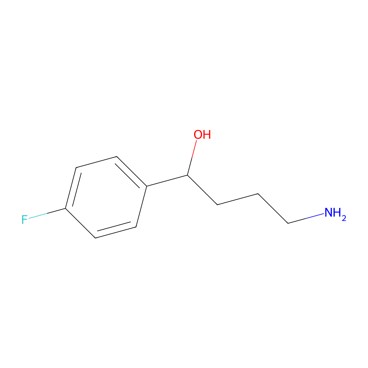 4-Amino-1-(4-fluorophenyl)butan-1-ol molecular structure, CAS 1082242-08-7