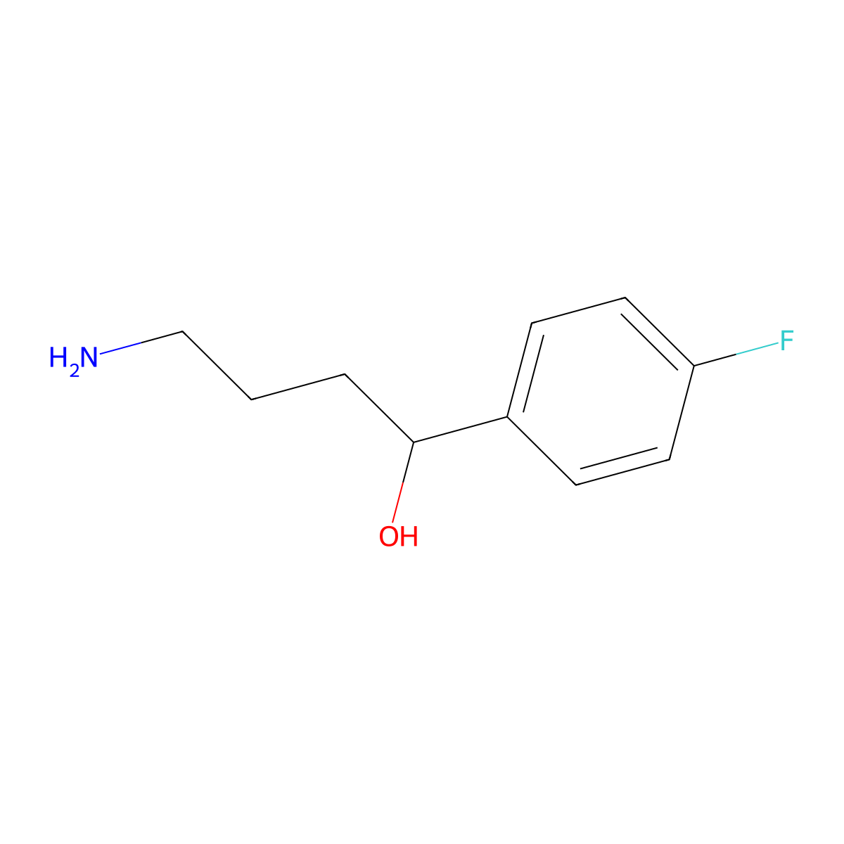 4-Amino-1-(4-fluorophenyl)butan-1-ol molecular structure, CAS 1082242-08-7
