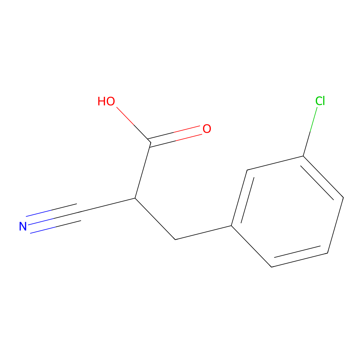 3-(3-Chlorophenyl)-2-cyanopropionic Acid molecular structure, CAS 1082249-01-1