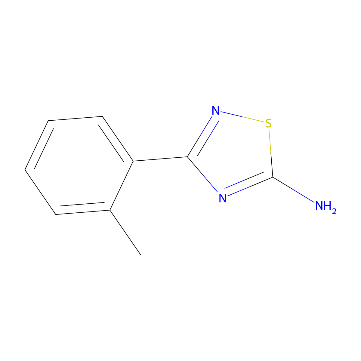 3-(o-Tolyl)-1,2,4-thiadiazol-5-amine molecular structure, CAS 1082251-12-4