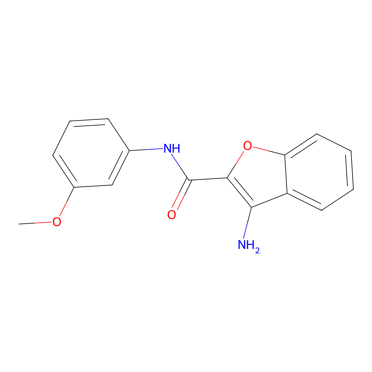 3-amino-N-(3-methoxyphenyl)-1-benzofuran-2-carboxamide molecular structure, CAS 1082251-82-8