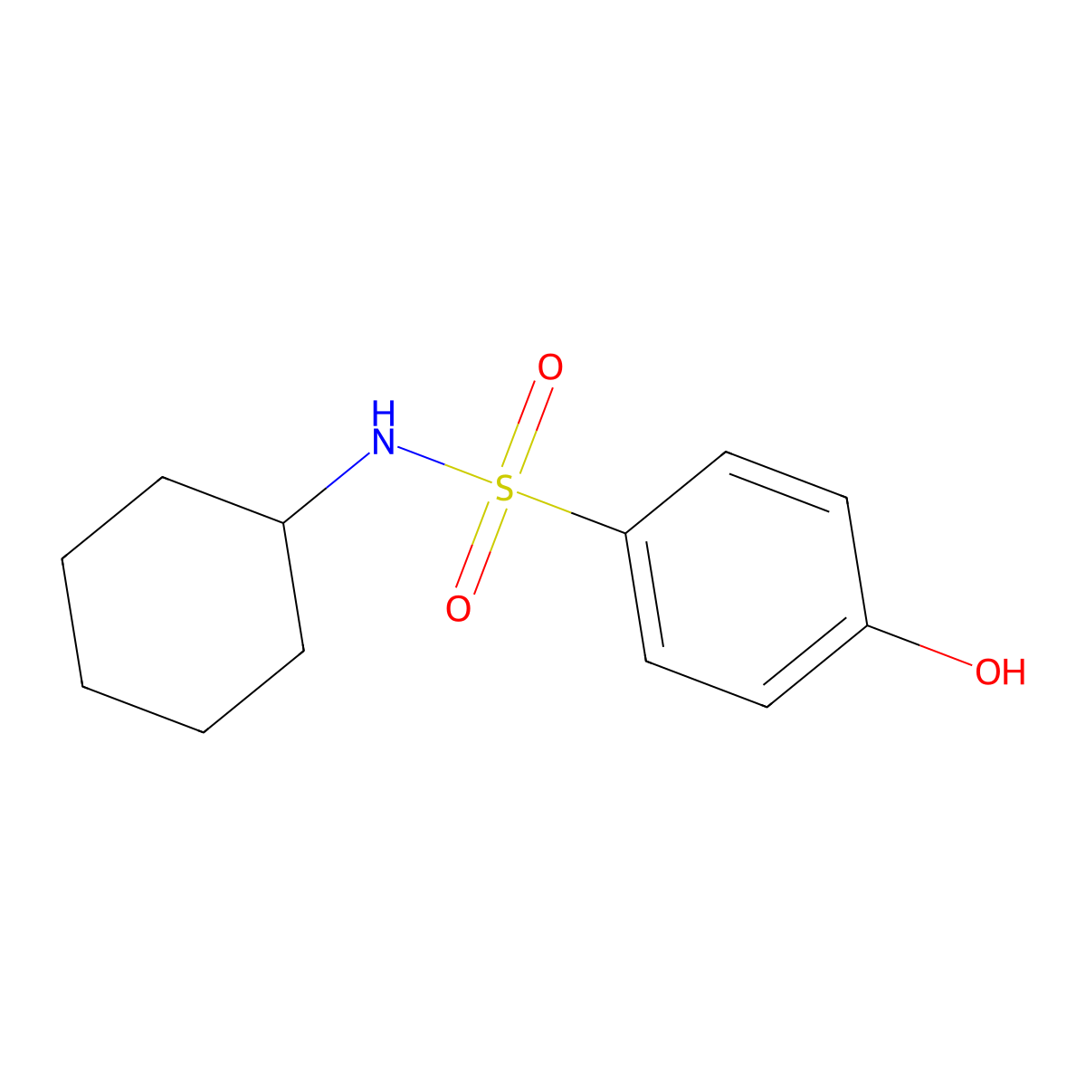 N-Cyclohexyl-4-hydroxybenzene-1-sulfonamide molecular structure, CAS 1082262-38-1