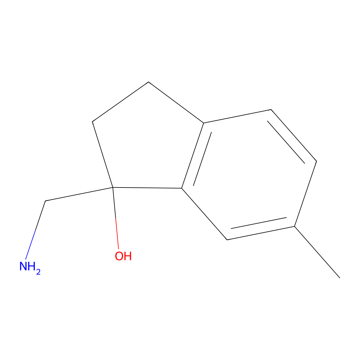 1-(Aminomethyl)-6-methyl-2,3-dihydroinden-1-ol molecular structure, CAS 1082268-36-7