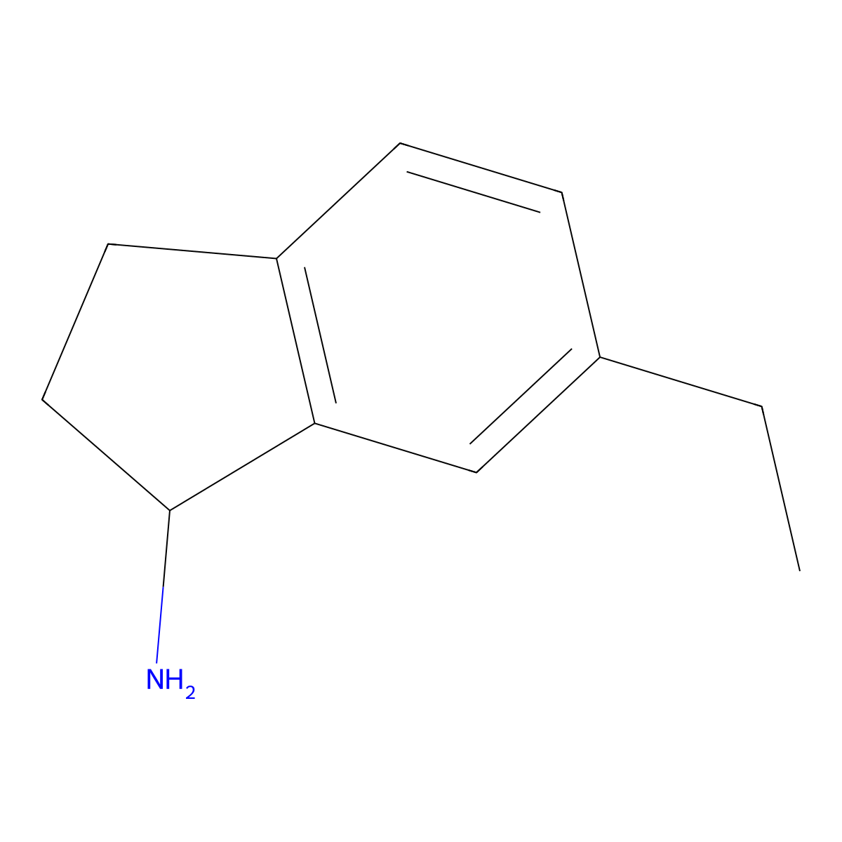 6-Ethyl-2,3-dihydro-1H-inden-1-amine molecular structure, CAS 1082268-54-9
