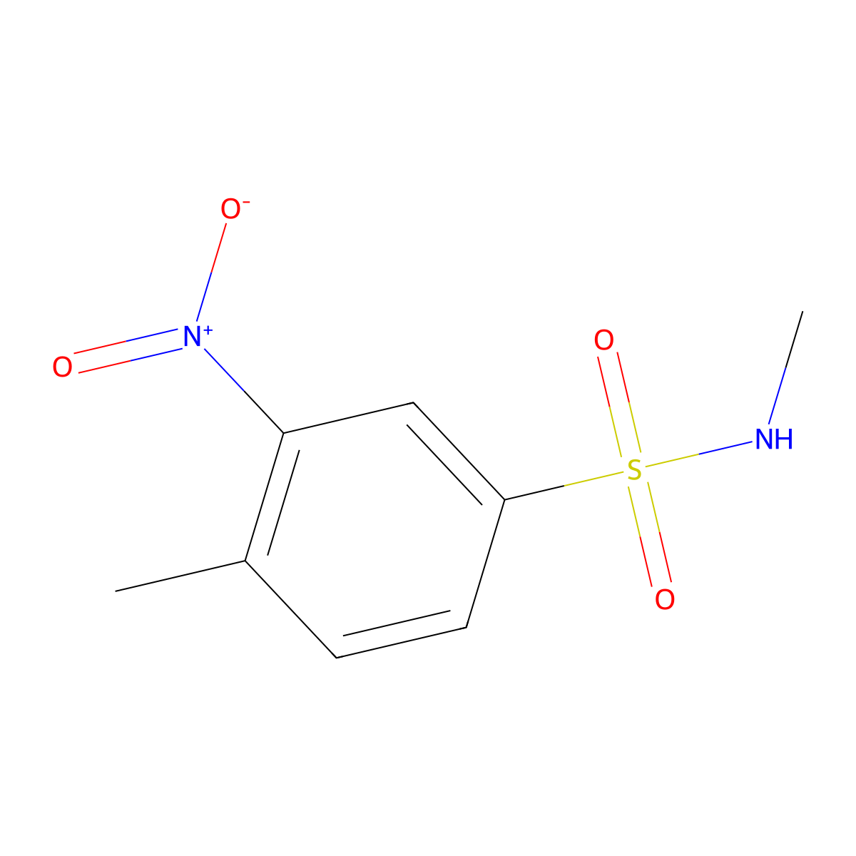 N,4-dimethyl-3-nitrobenzenesulfonamide molecular structure, CAS 108227-52-7