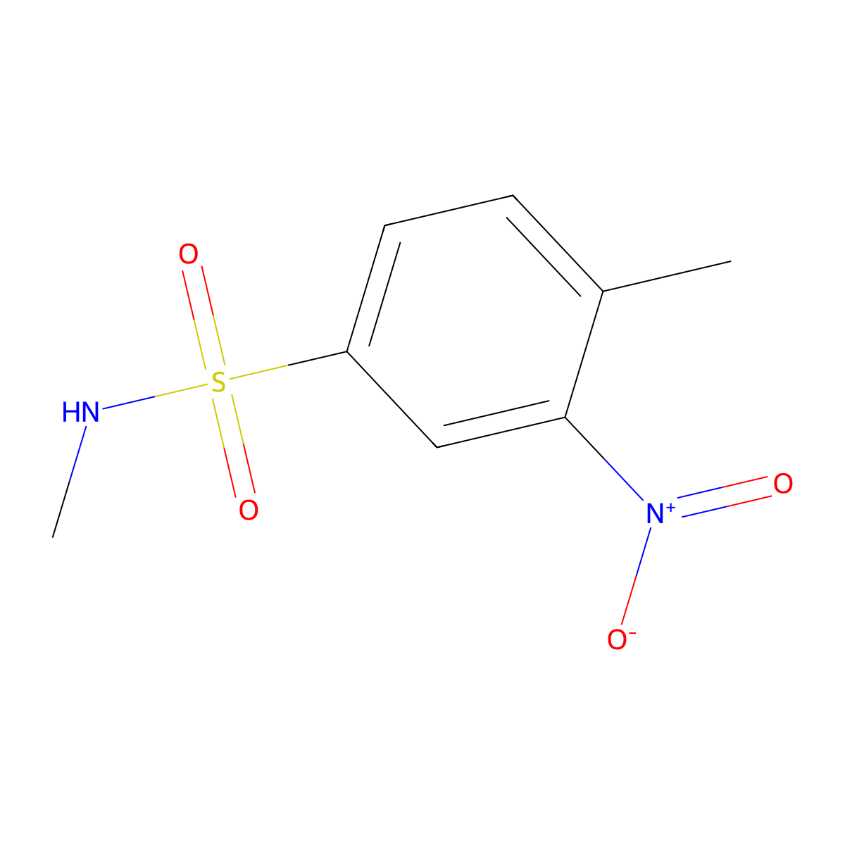 N,4-dimethyl-3-nitrobenzenesulfonamide molecular structure, CAS 108227-52-7