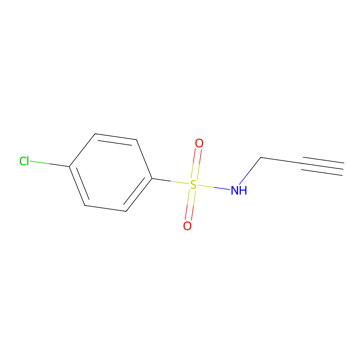 4-Chloro-N-(2-propynyl)benzenesulfonamide molecular structure, CAS 108227-57-2