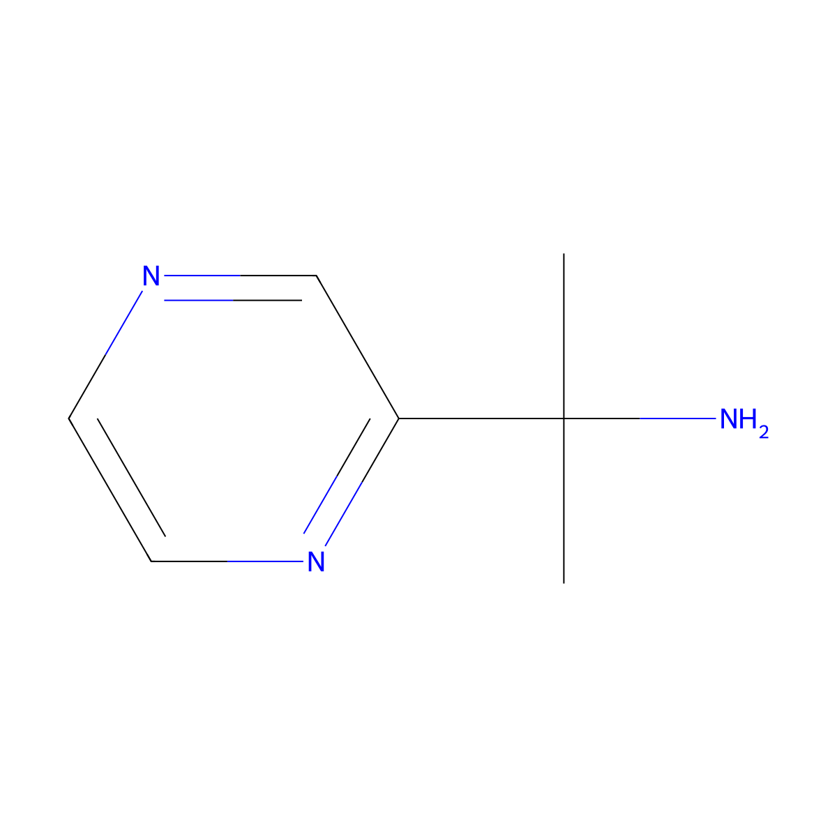 2-(Pyrazin-2-yl)propan-2-amine molecular structure, CAS 1082271-79-1