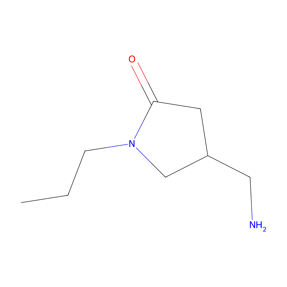 4-(Aminomethyl)-1-propylpyrrolidin-2-one molecular structure, CAS 1082278-90-7