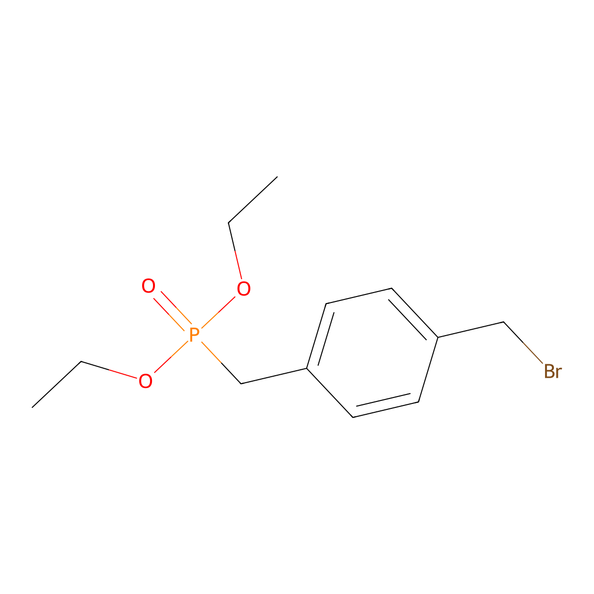 Phosphonic acid, [[4-(bromomethyl)phenyl]methyl]-, diethyl ester molecular structure, CAS 108228-81-5