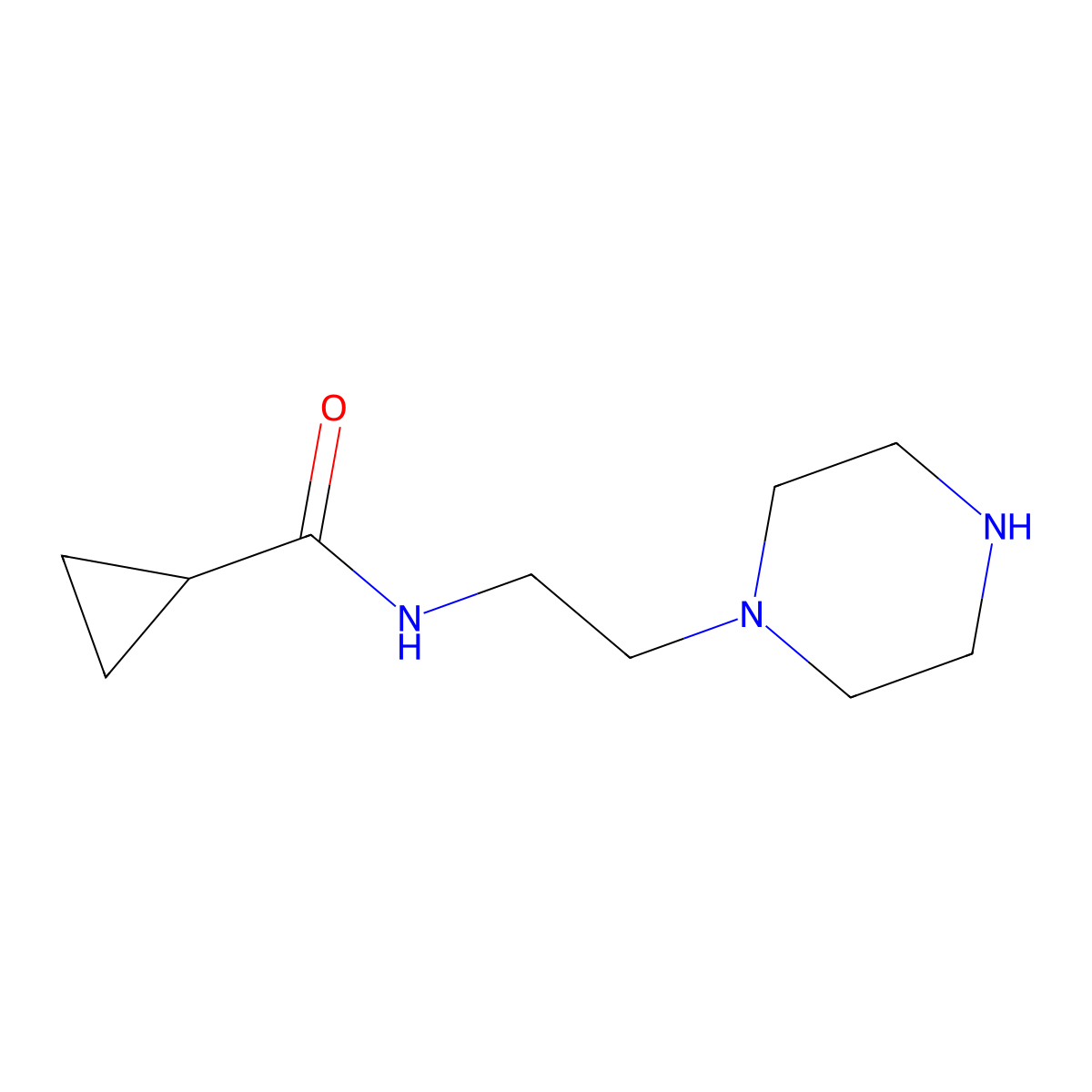 N-[2-(Piperazin-1-YL)ethyl]cyclopropanecarboxamide molecular structure, CAS 1082287-95-3