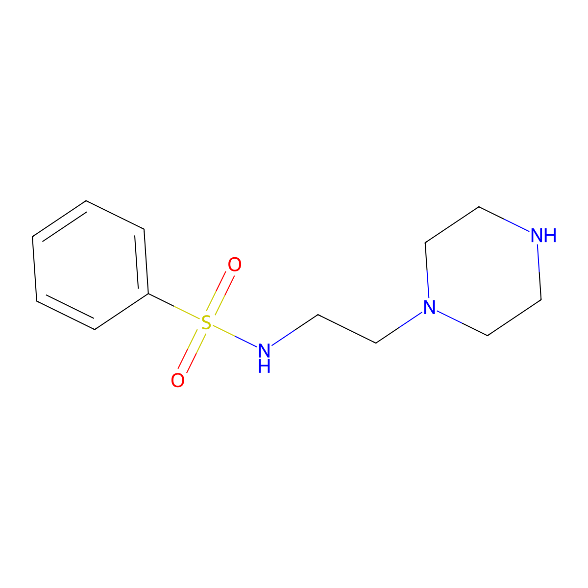 N-[2-(Piperazin-1-yl)ethyl]benzenesulfonamide molecular structure, CAS 1082288-16-1
