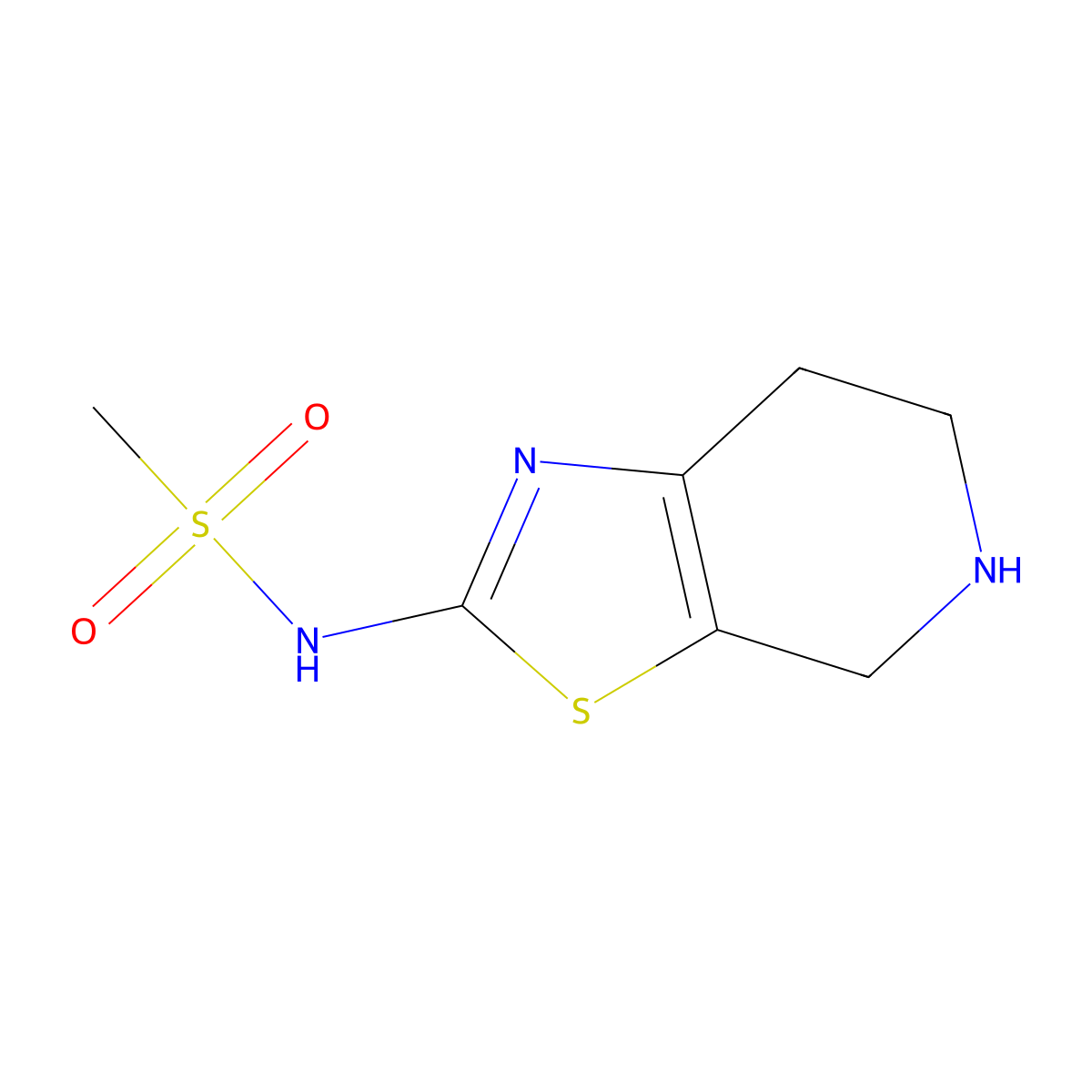 N-{4H,5H,6H,7H-[1,3]thiazolo[5,4-c]pyridin-2-yl}methanesulfonamide molecular structure, CAS 1082288-97-8