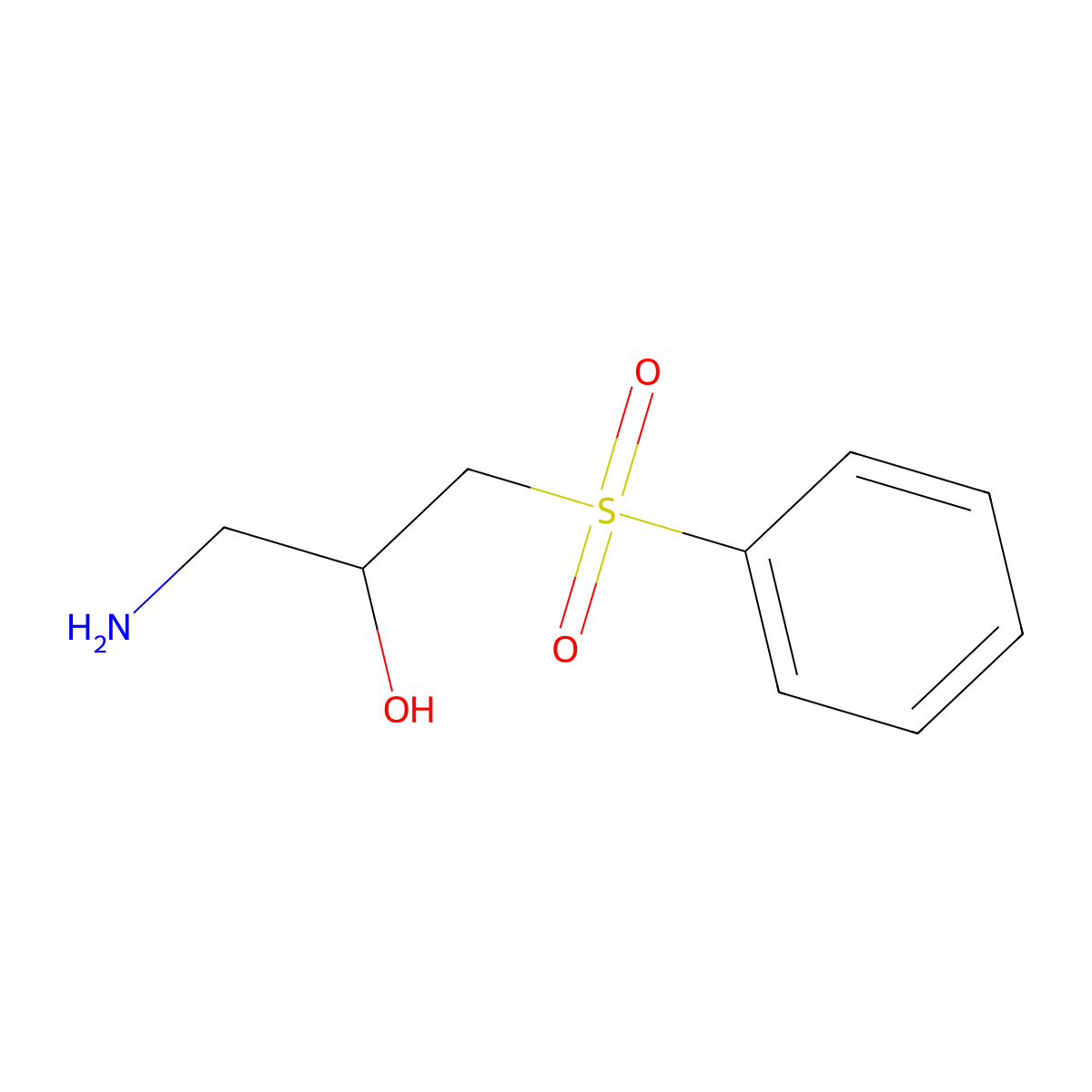 1-Amino-3-(benzenesulfonyl)propan-2-ol molecular structure, CAS 1082293-16-0