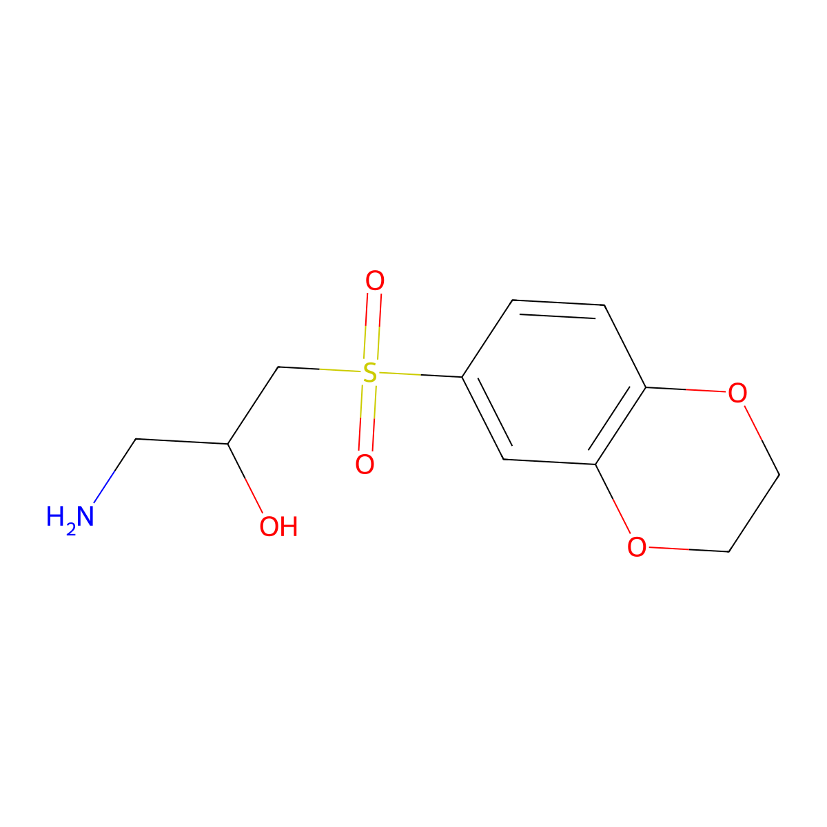 1-Amino-3-(2,3-dihydro-1,4-benzodioxine-6-sulfonyl)propan-2-ol molecular structure, CAS 1082293-26-2