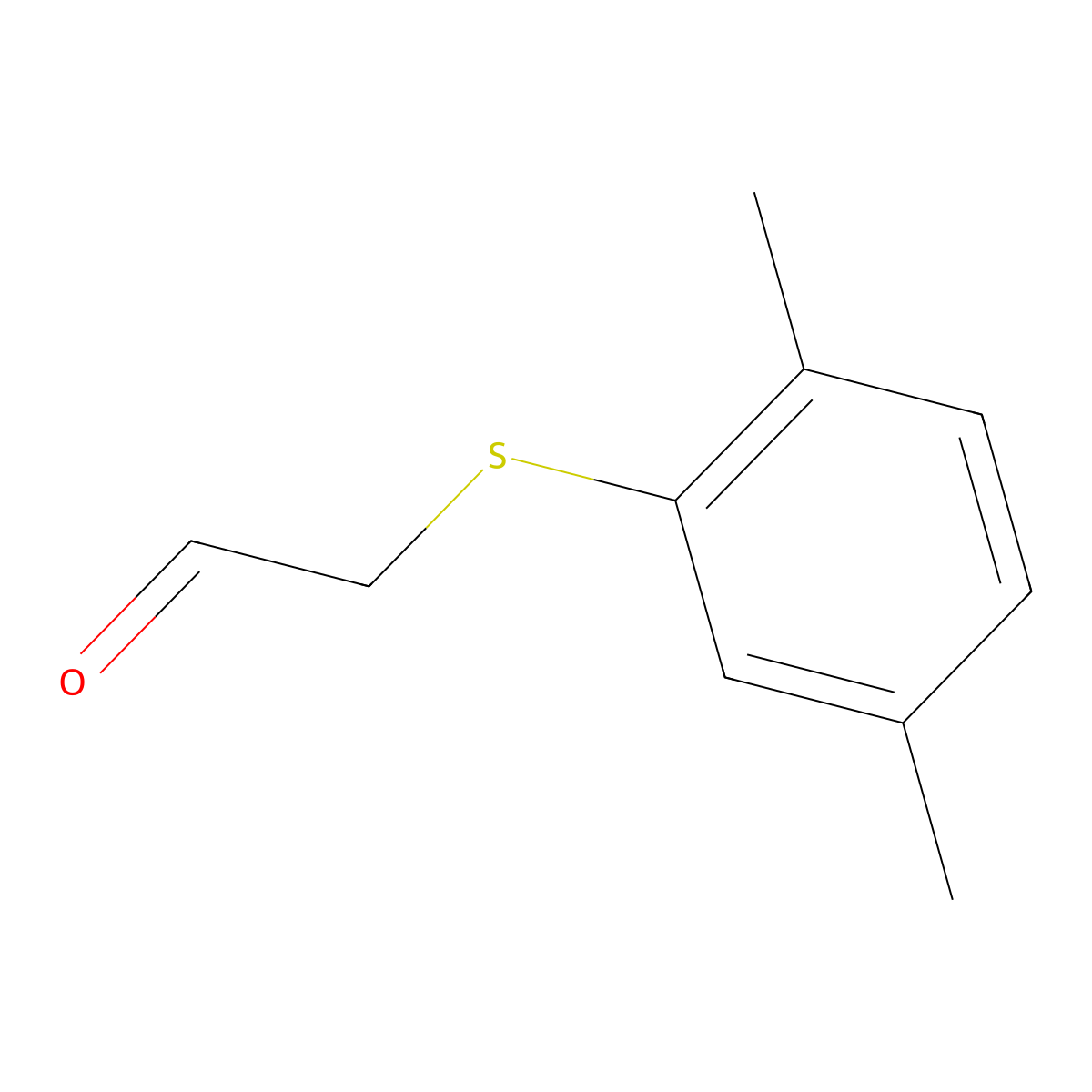 2-[(2,5-Dimethylphenyl)sulfanyl]acetaldehyde molecular structure, CAS 1082293-60-4