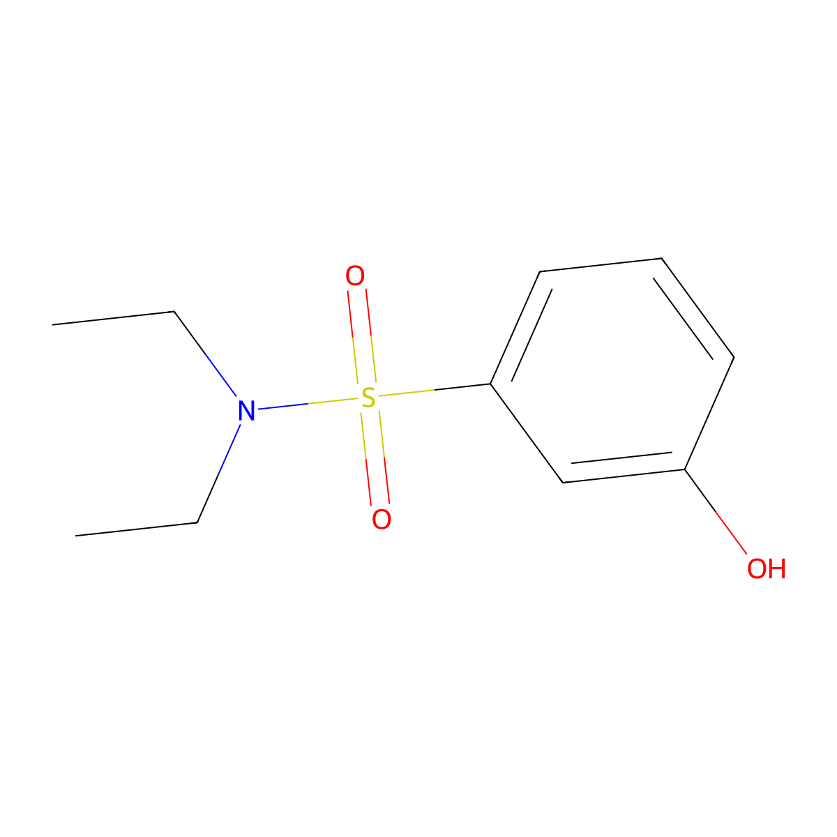 N,N-Diethyl-3-hydroxybenzene-1-sulfonamide molecular structure, CAS 1082302-20-2