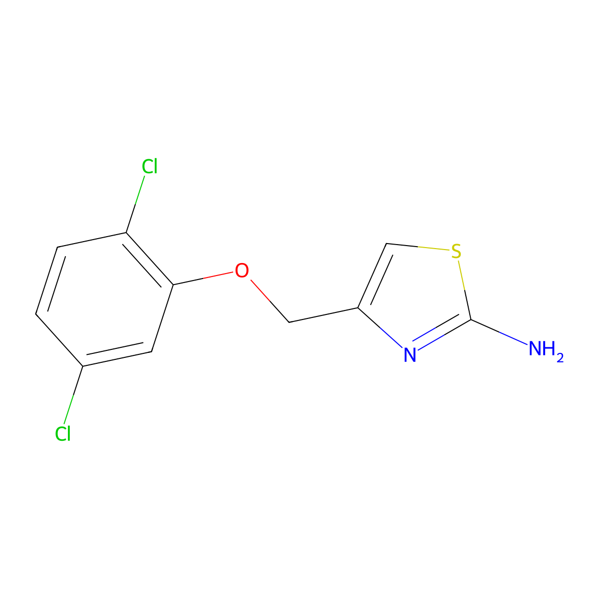 4-[(2,5-Dichlorophenoxy)methyl]-1,3-thiazol-2-amine molecular structure, CAS 1082303-05-6