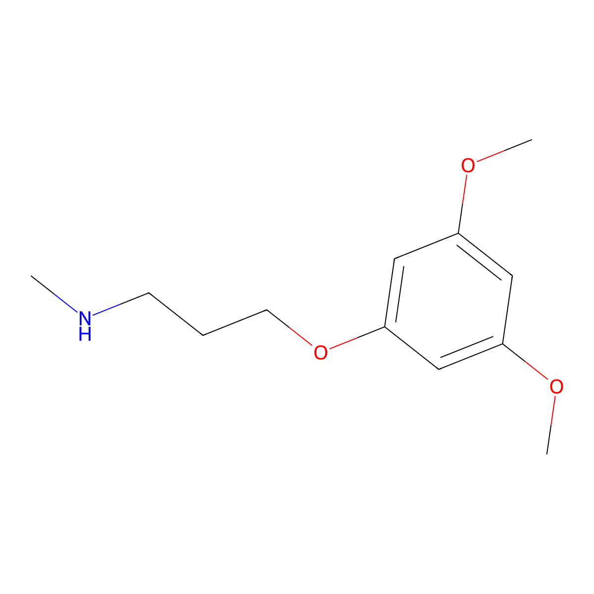 [3-(3,5-Dimethoxyphenoxy)propyl](methyl)amine molecular structure, CAS 1082303-67-0