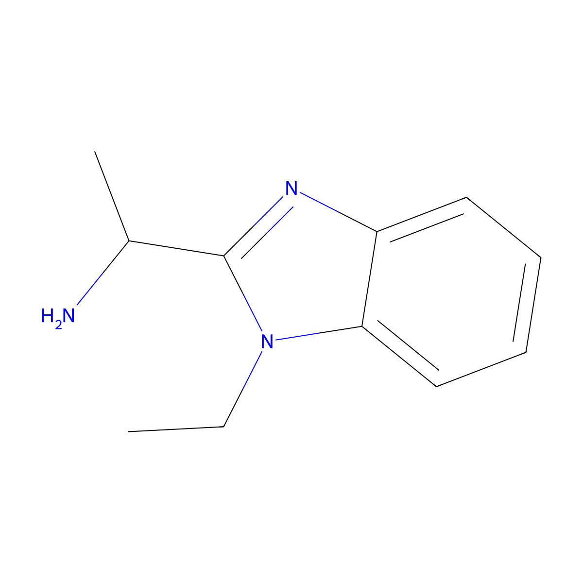 [1-(1-ethyl-1H-benzimidazol-2-yl)ethyl]amine dihydrochloride molecular structure, CAS 1082308-02-8
