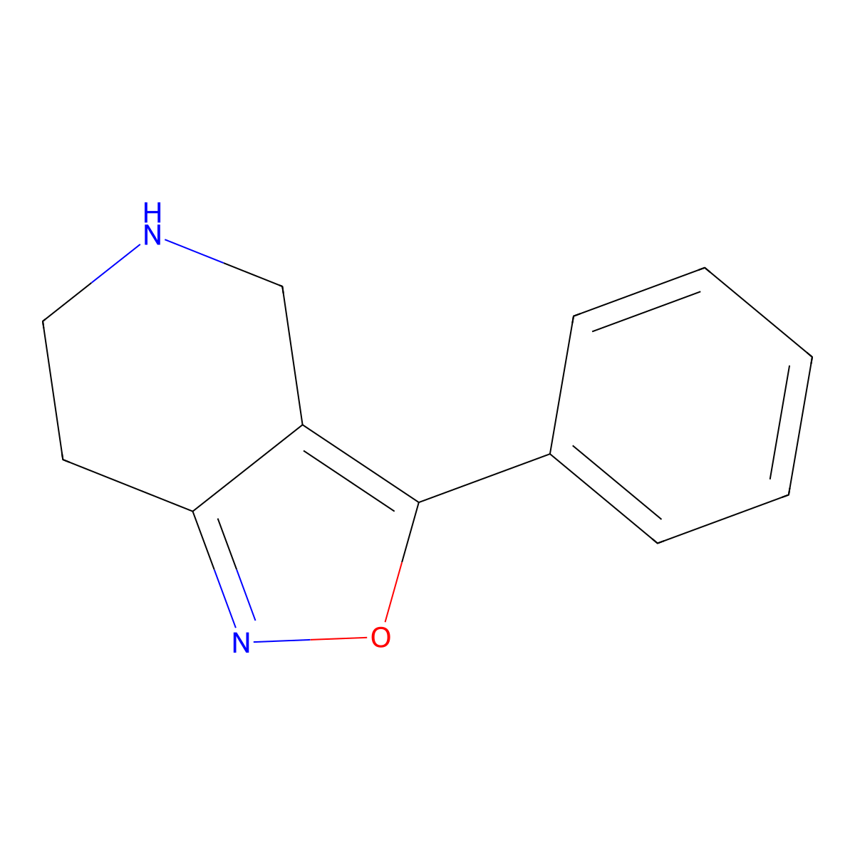3-Phenyl-4,5,6,7-tetrahydroisoxazolo[4,3-C]pyridine molecular structure, CAS 1082312-44-4