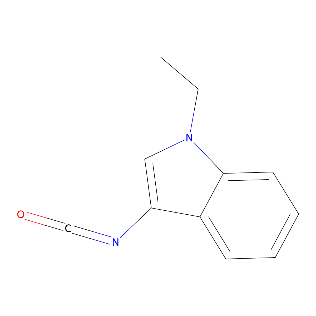 1-ethyl-3-isocyanato-1H-indole molecular structure, CAS 1082325-97-0