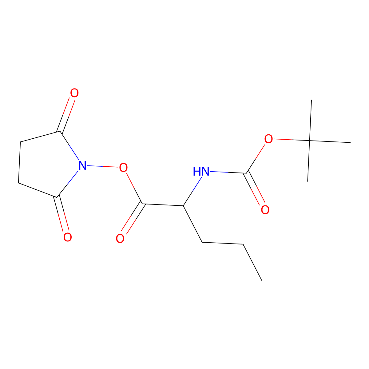 Boc-nva-osu molecular structure, CAS 108233-37-0