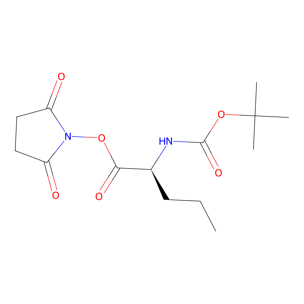 Boc-nva-osu molecular structure, CAS 108233-37-0