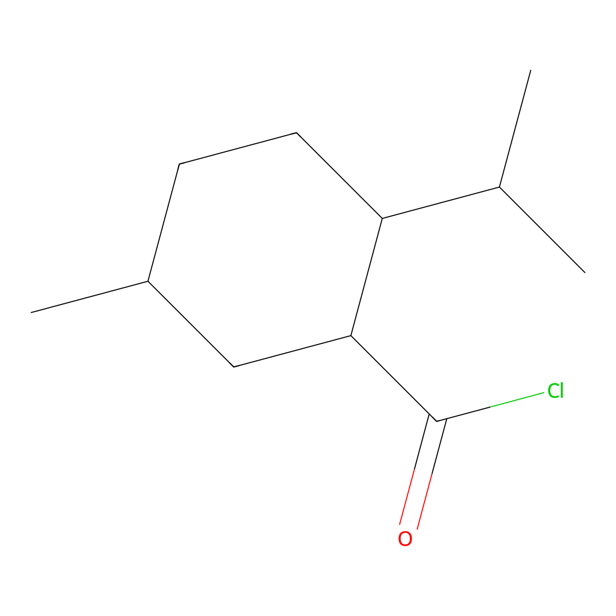 (1R,2S,5R)-2-isopropyl-5-methylcyclohexanecarbonyl chloride molecular structure, CAS 108235-80-9