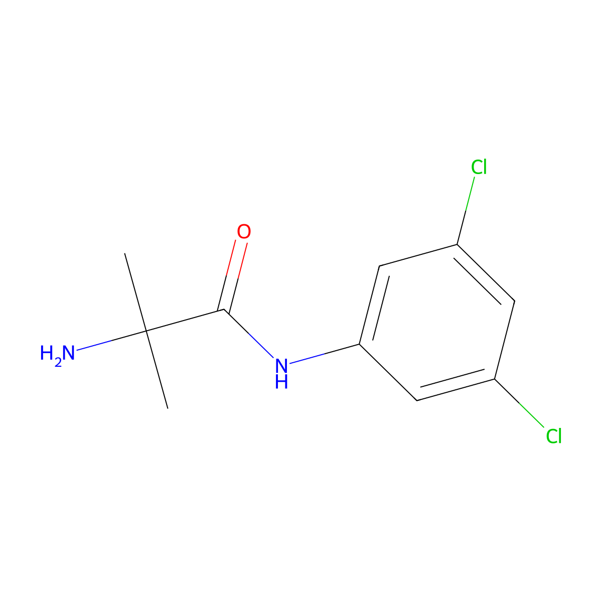 2-amino-N-(3,5-dichlorophenyl)-2-methylpropanamide molecular structure, CAS 1082353-93-2