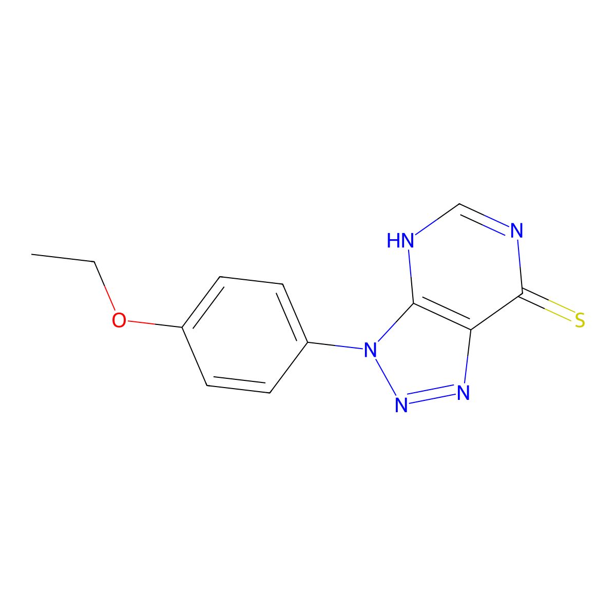 3-(4-Ethoxyphenyl)-3H-[1,2,3]triazolo[4,5-d]pyrimidin-7-yl hydrosulfide molecular structure, CAS 1082367-54-1