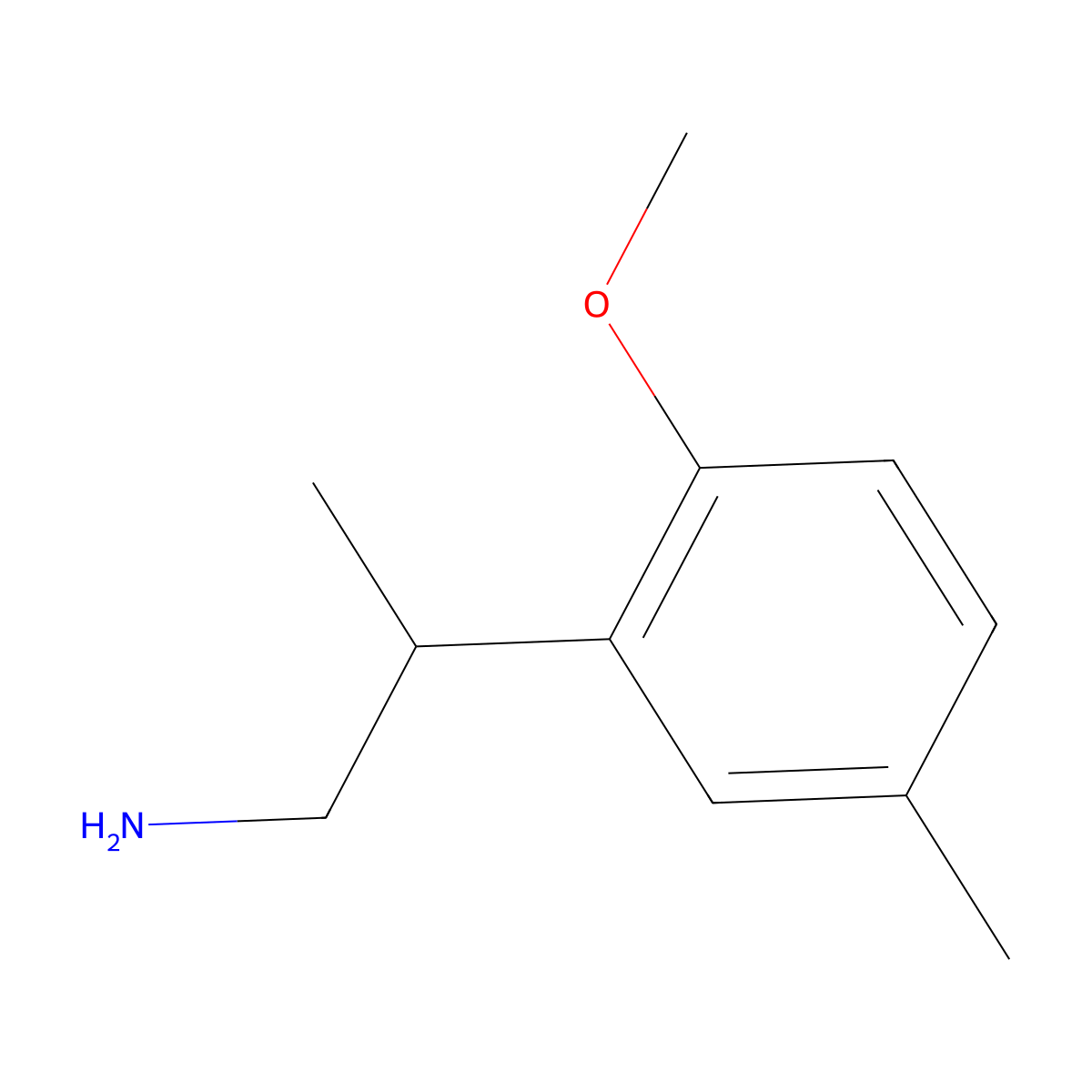 2-(2-Methoxy-5-methylphenyl)propan-1-amine molecular structure, CAS 1082378-21-9