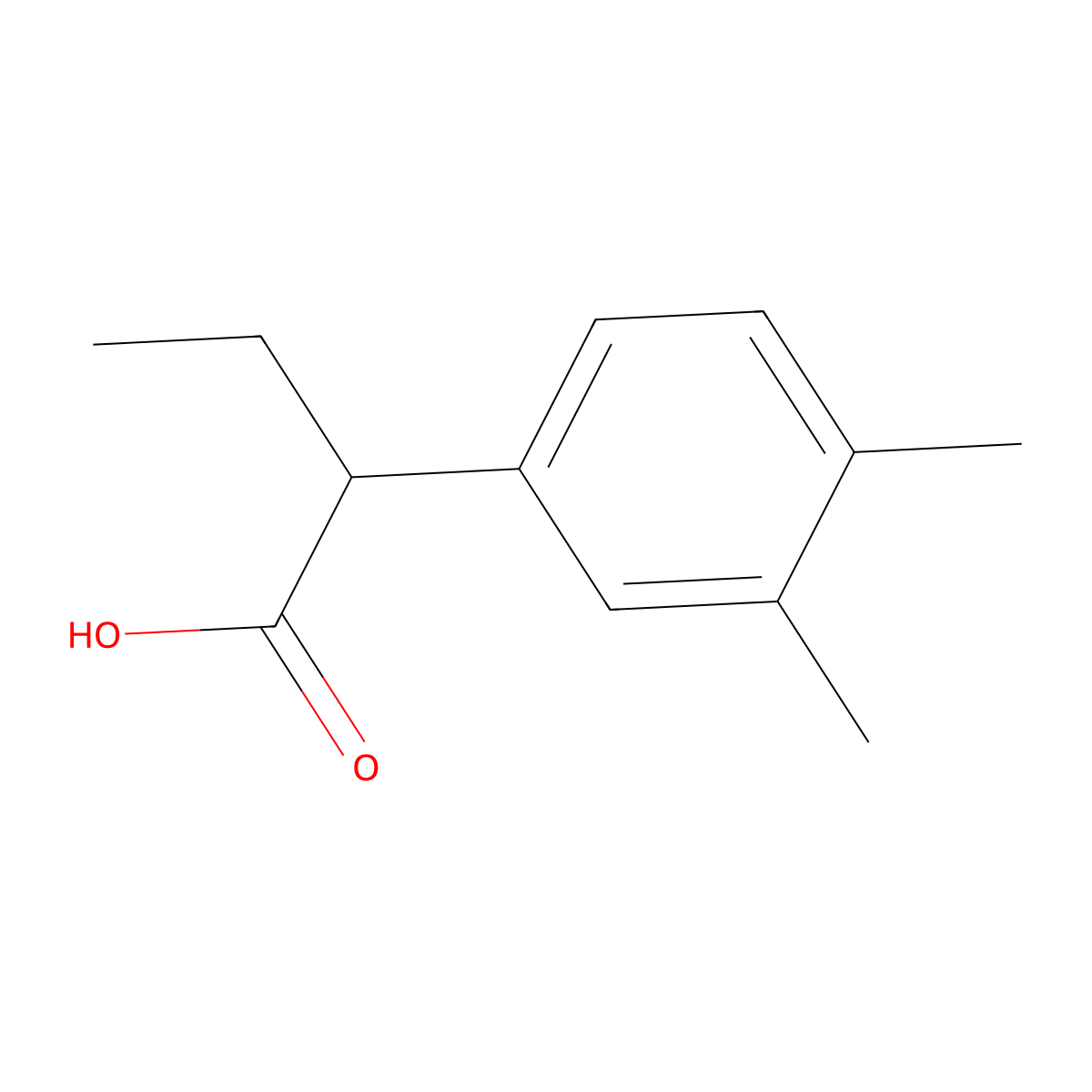 2-(3,4-Dimethylphenyl)butanoic acid molecular structure, CAS 1082378-83-3