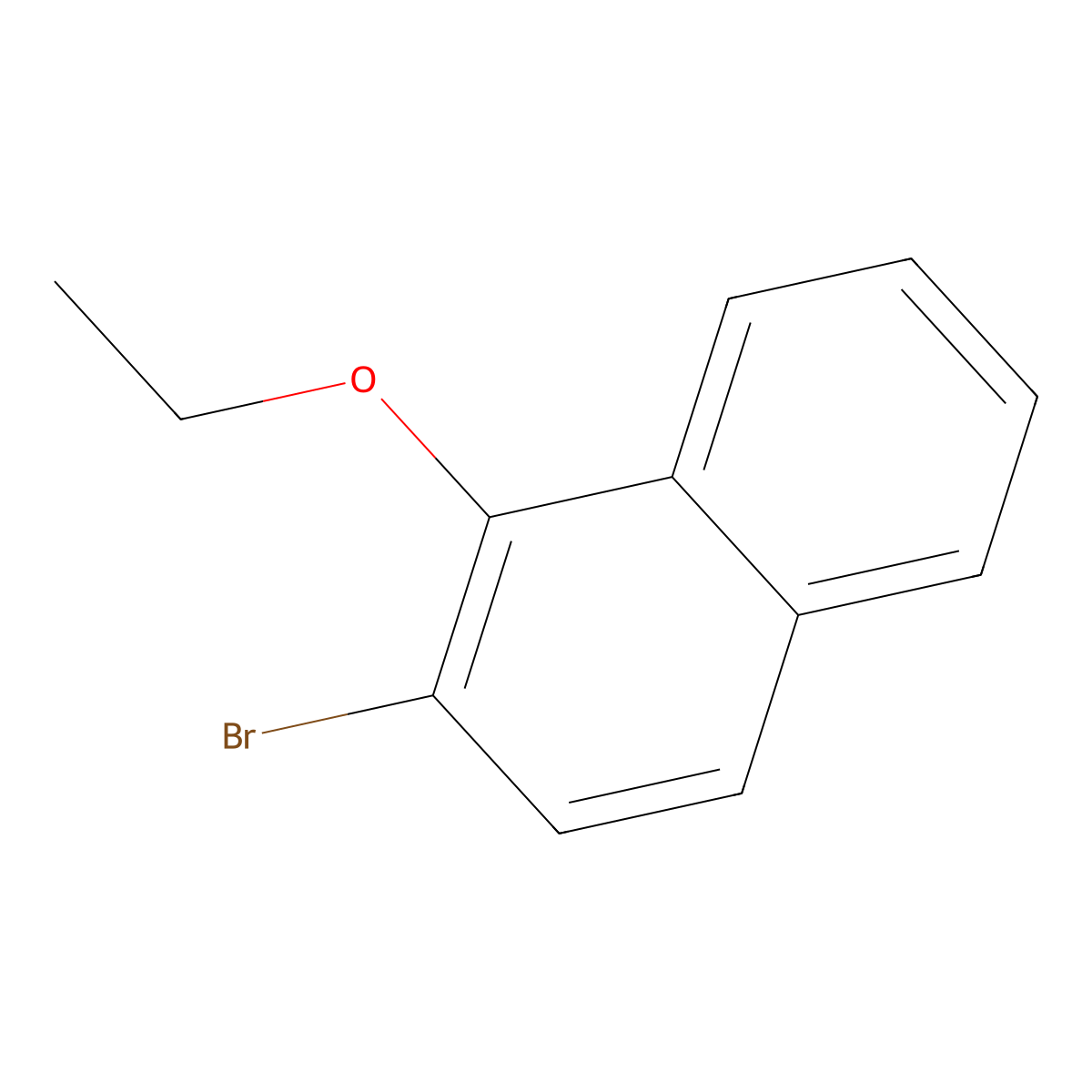 2-Bromo-1-ethoxynaphthalene molecular structure, CAS 108238-18-2