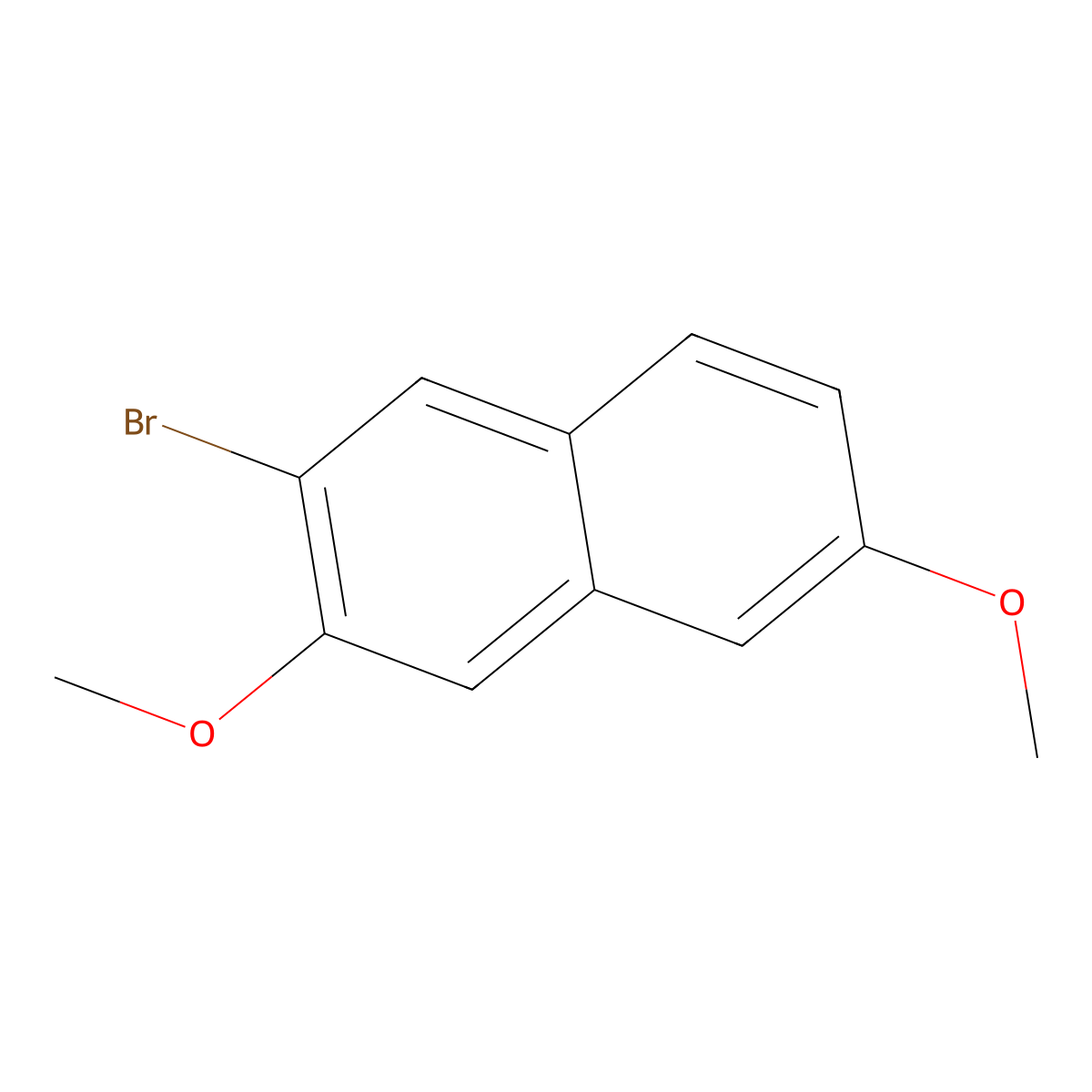 2-Bromo-3,6-dimethoxynaphthalene molecular structure, CAS 108238-23-9