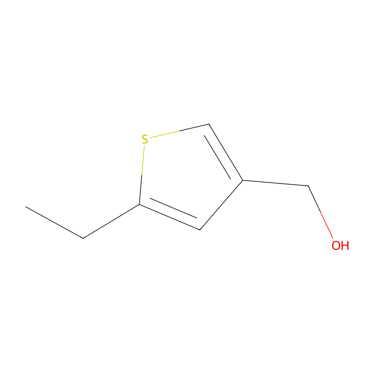 (5-Ethylthiophen-3-yl)methanol molecular structure, CAS 1082385-63-4