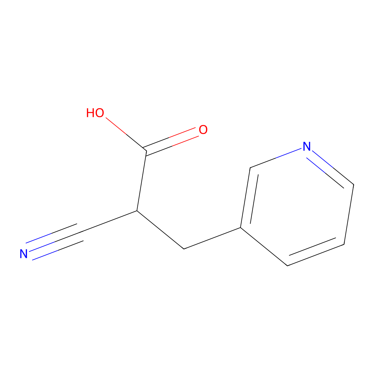 2-Cyano-3-(3-pyridyl)propionic Acid molecular structure, CAS 1082386-59-1