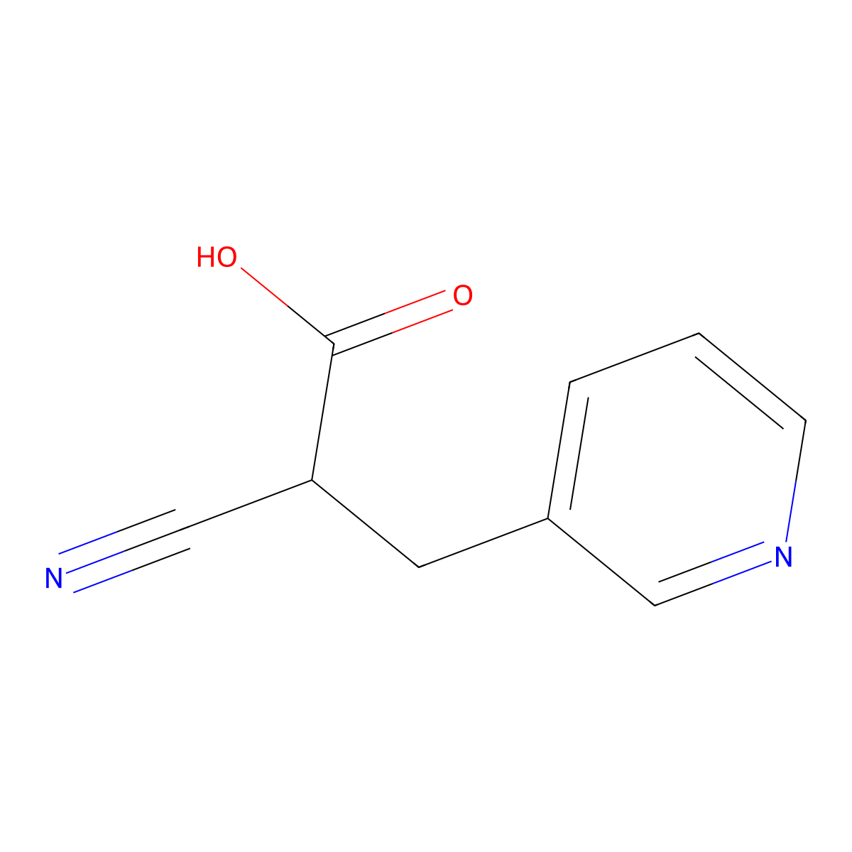 2-Cyano-3-(3-pyridyl)propionic Acid molecular structure, CAS 1082386-59-1