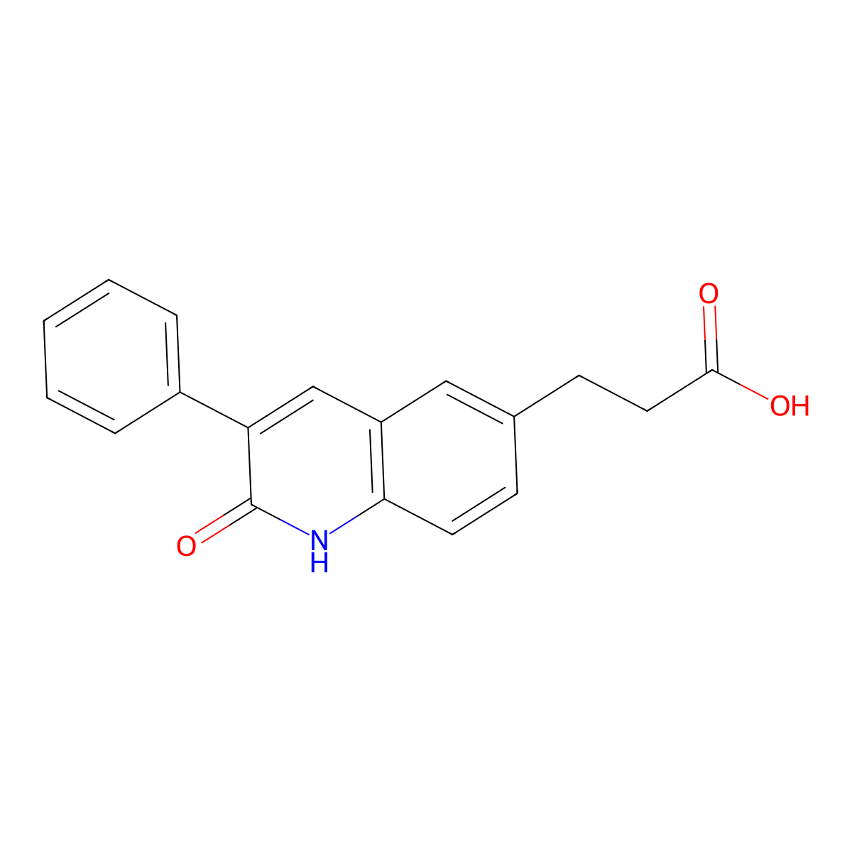 3-(2-Oxo-3-phenyl-1,2-dihydroquinolin-6-yl)propanoic acid molecular structure, CAS 1082390-77-9