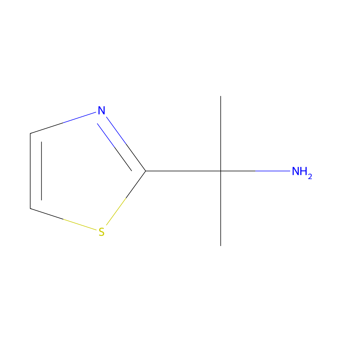 2-(1,3-Thiazol-2-yl)propan-2-amine molecular structure, CAS 1082393-38-1