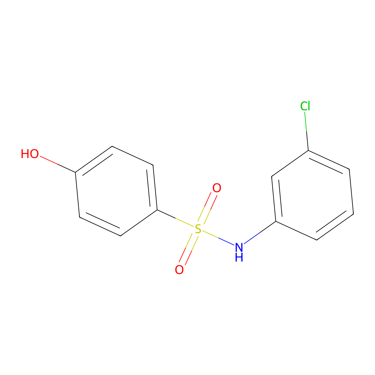 N-(3-Chlorophenyl)-4-hydroxybenzene-1-sulfonamide molecular structure, CAS 1082398-36-4