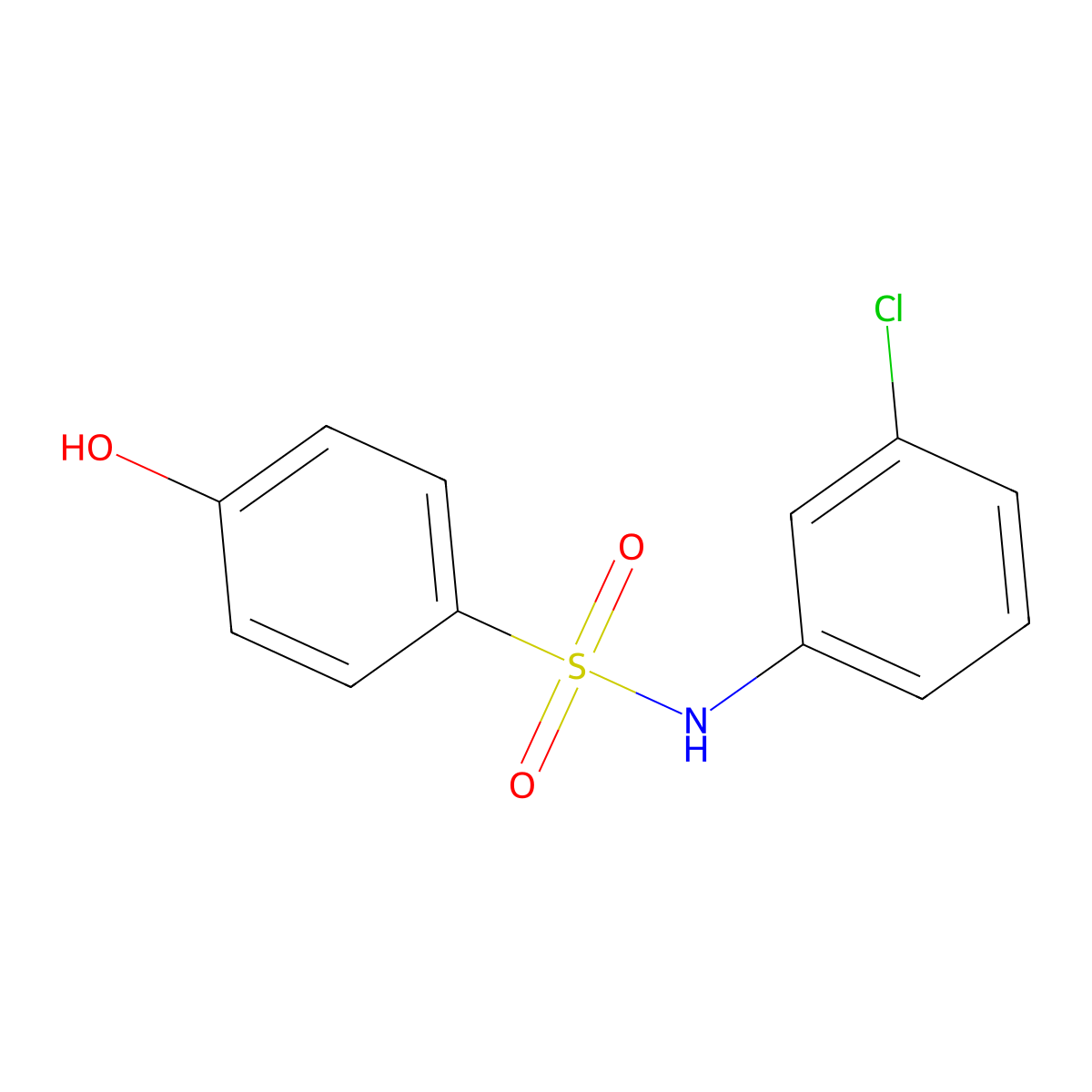 N-(3-Chlorophenyl)-4-hydroxybenzene-1-sulfonamide molecular structure, CAS 1082398-36-4