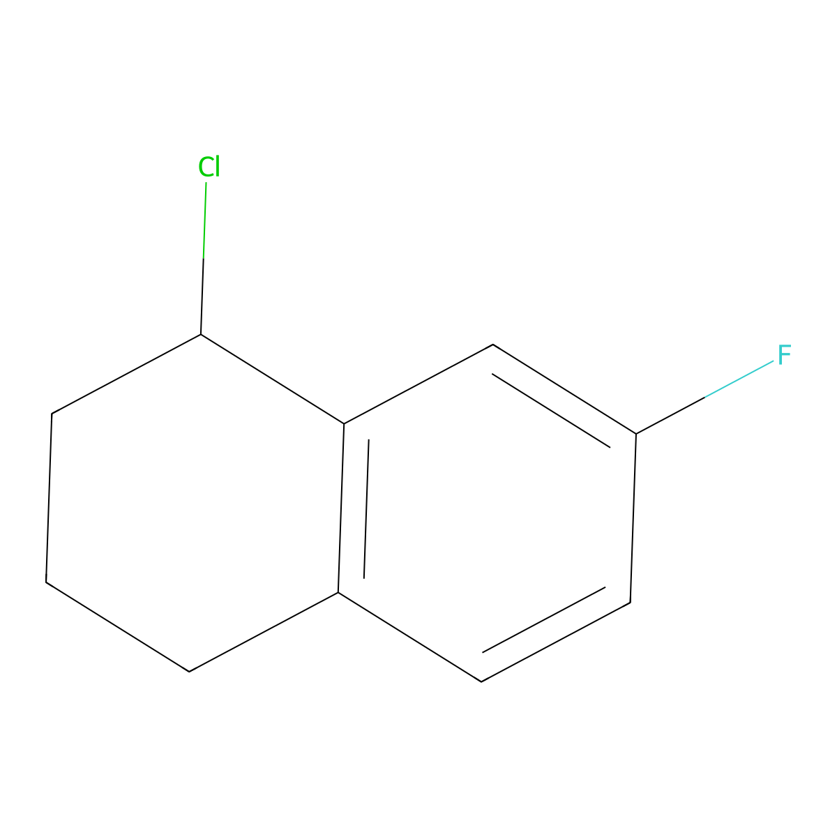1-Chloro-7-fluoro-1,2,3,4-tetrahydronaphthalene molecular structure, CAS 1082399-51-6