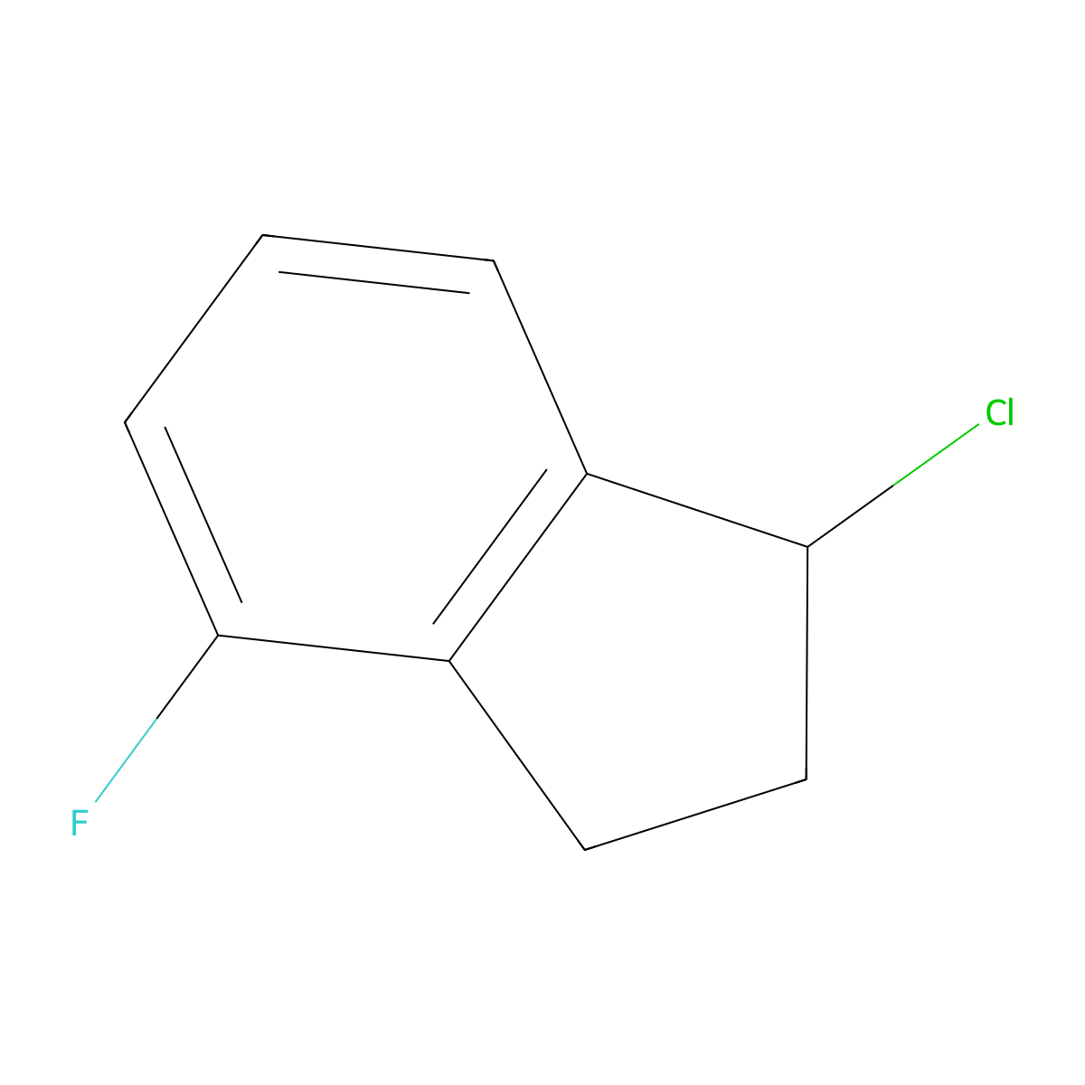 1-chloro-4-fluoro-2,3-dihydro-1H-indene molecular structure, CAS 1082399-60-7